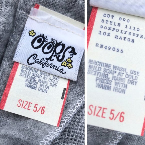 Vintage OOPS CALIFORNIA Coquette Gray Knit Puff Sleeve Belted Midi Dress XS/S - Picture 7 of 15